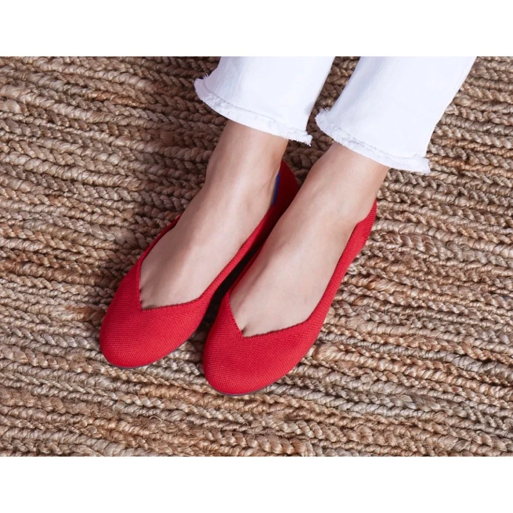 NWT Rothy’s Cherry Solid Round Toe Flat - Picture 1 of 3